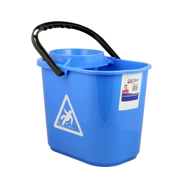 CUBETA CON EXPRIMIDOR AZUL 14 LTS