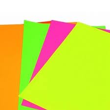 CARTULINA COLORES FLUORESCENTE  47.5 X 66 CM