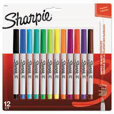MARCADOR PERMANENTE SHARPIE P.UF. COLORES SURTIDO C/12