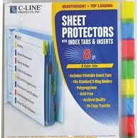 PROTECTOR DE HOJA PARA CARPETA C/SEPARADOR C/8 CLINE