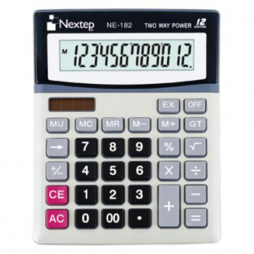 CALCULADORA NEXTEP 12 DIGITOS ESCRITORIO BATERIA/SOLAR