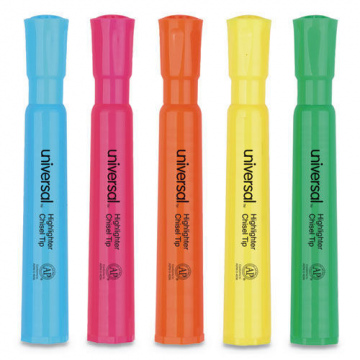 JUEGO DE MARCATEXTOS DE COLORES C/5 UNIVERSAL