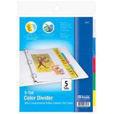 SEPARADOR DECARPETA 5-TAB  BAZIC