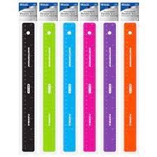 REGLA DE PLASTICO FLEXIBLE COLORES SURTIDOS BAZIC
