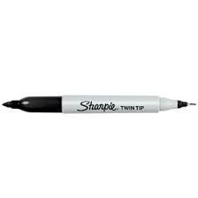 MARCADOR PERMANENTE SHARPIE TWIN TIP NEGRO