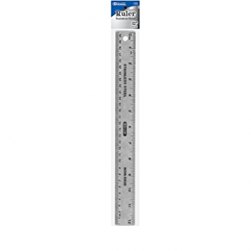 REGLA DE ACERO INOX C/CORCHO 30 CM BAZIC