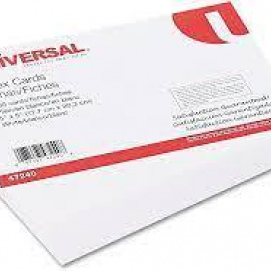 TARJETA INDICE 5X8 BLANCA C/100 UNIVERSAL