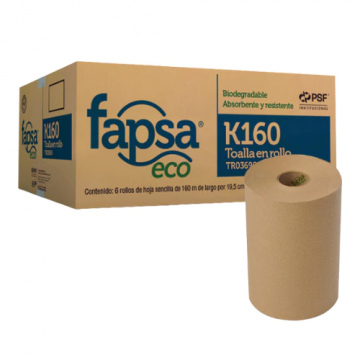 TOALLA DE ROLLO CAFE ECO K160 MTS FAPSA