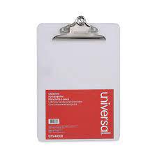 TABLA CON CLIP T/C PLASTICO TRANSPARENTE UNIVERSAL