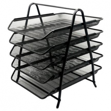 CHAROLA ORGANIZADORA NEXTEP MALLA METALICA DE 5 NIVELES NEGRO