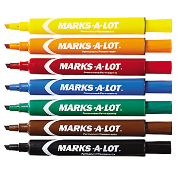 MARCADOR PERMANENT MARKS A LOT VARIOS COLORES PZA