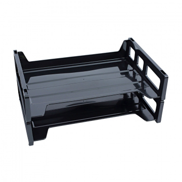 CHAROLA DE PLASTICO PARA ESCRITORIO 2 DIVISIONES T/C