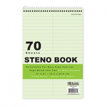 LIBRETA TAQUIGAFRIA VERDE 70 HJS BAZIC