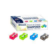 SACAPUNTAS DE COLORES DE PLASTICO BAZIC
